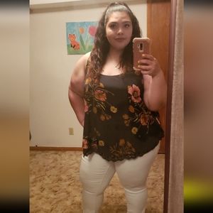 Ashley Stewart FLORAL CAMI BLOUSE 